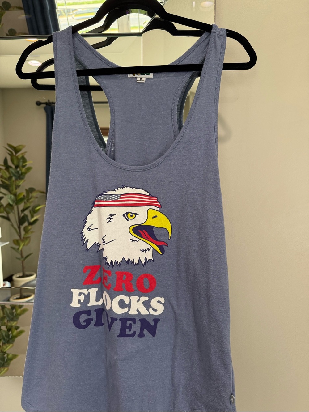 Tipsy Elves Blue Tank Top with Eagle Graphic July 4th